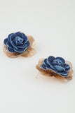 Golden Aura Denim Earrings